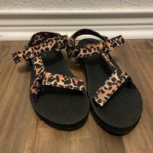 Leopard sandals